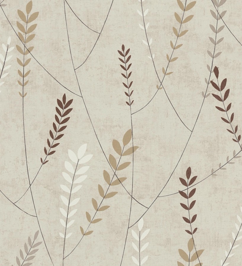 Papel pintado espigas estilo nórdico fondo estuco suave tono piedra  Laurel Breezy 684936