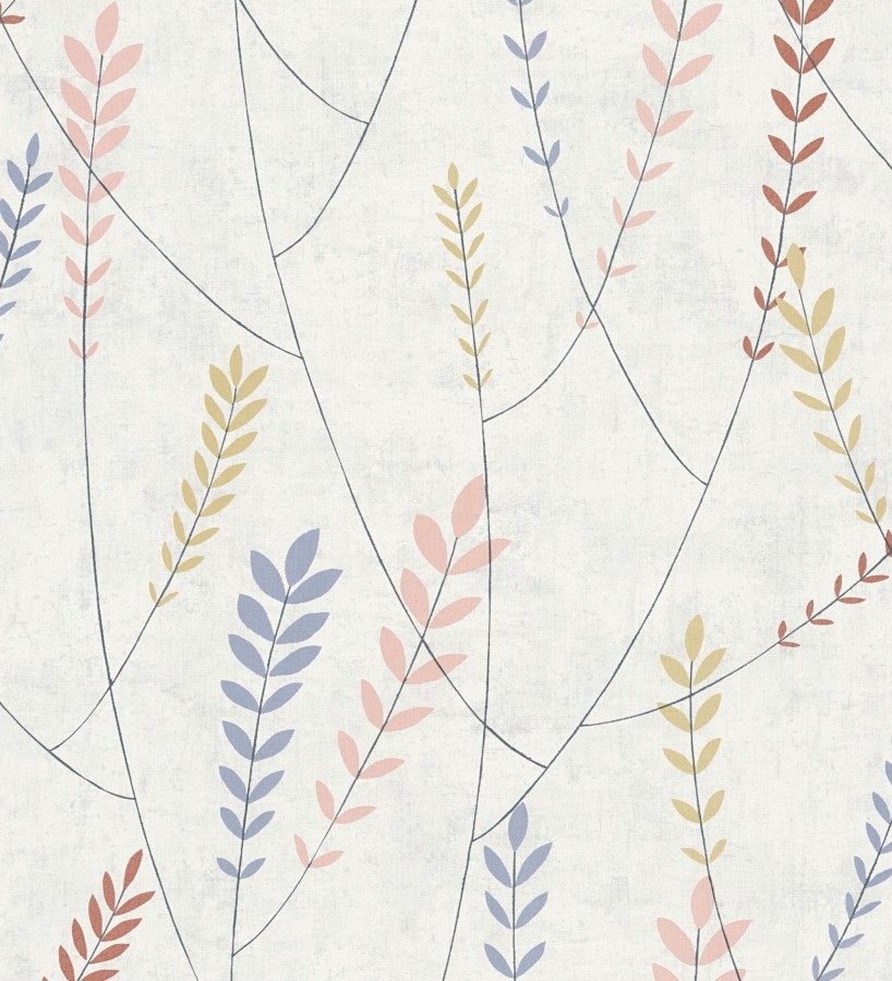 Papel pintado espigas estilo nórdico fondo estuco suave tono gris claro  Laurel Breezy 684937