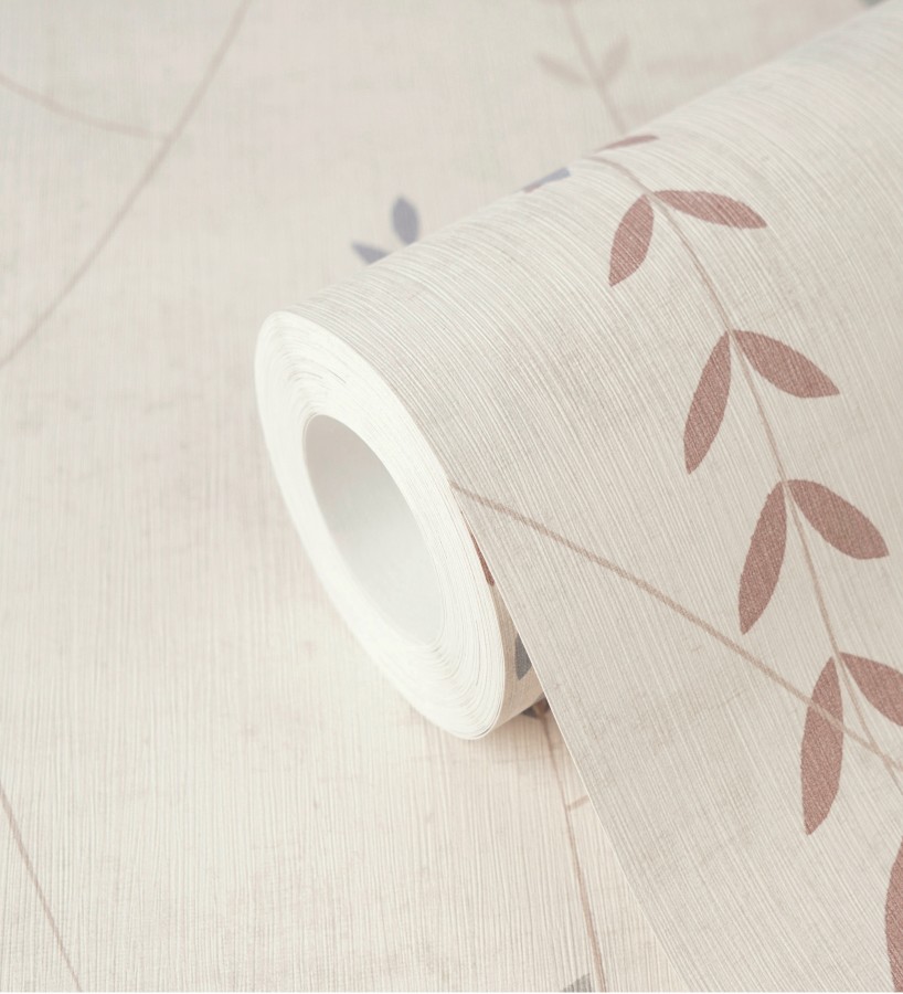 Papel pintado espigas estilo nórdico fondo estuco suave beige claro  Laurel Breezy 684938