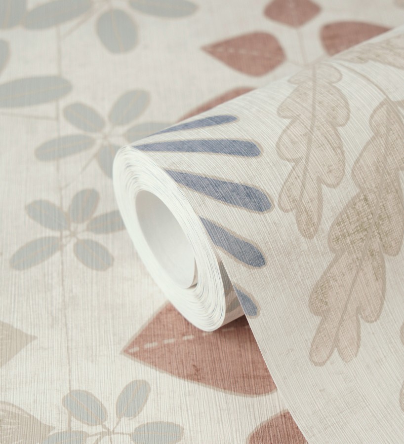 Papel pintado herbario retro vintage refinado pátina fondo color beige  Adelaide Lush 684950