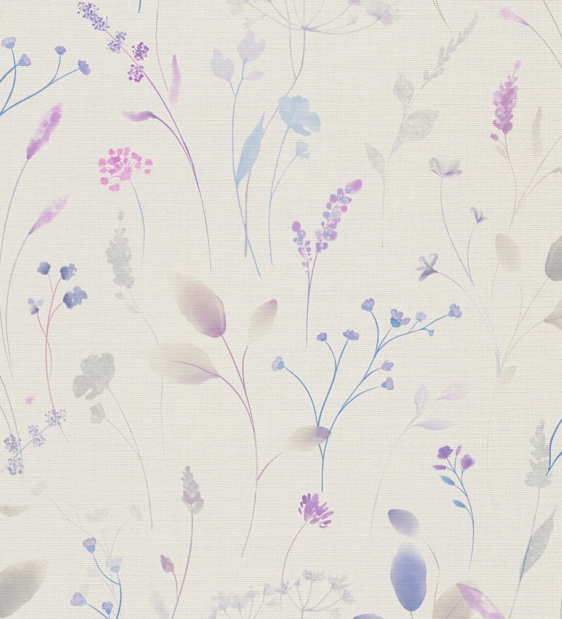 Papel pintado flores silvestres vintage en acuarela fondo texturizado  Sora Painted 684989