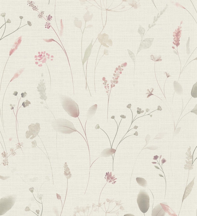 Papel pintado flores silvestres vintage en acuarela fondo texturizado  Sora Painted 684990