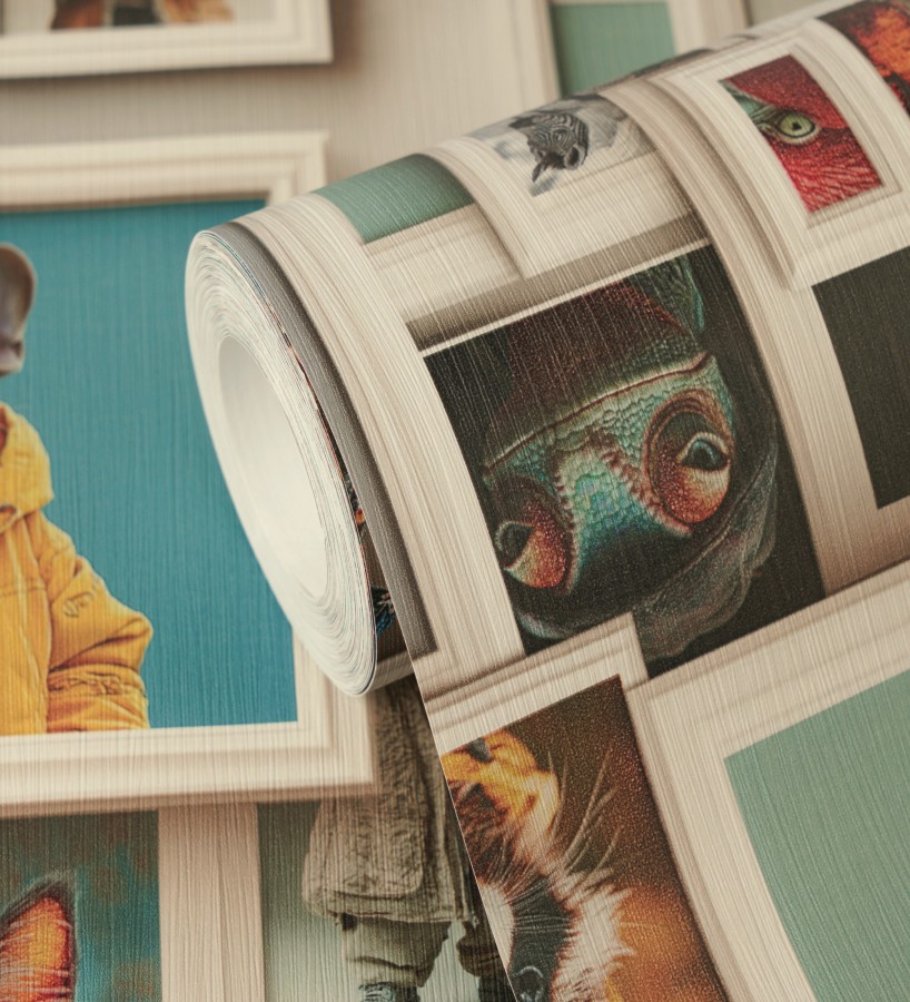 Papel pintado retratos animales hipsters fauna urbana  Bronx Bold 684997
