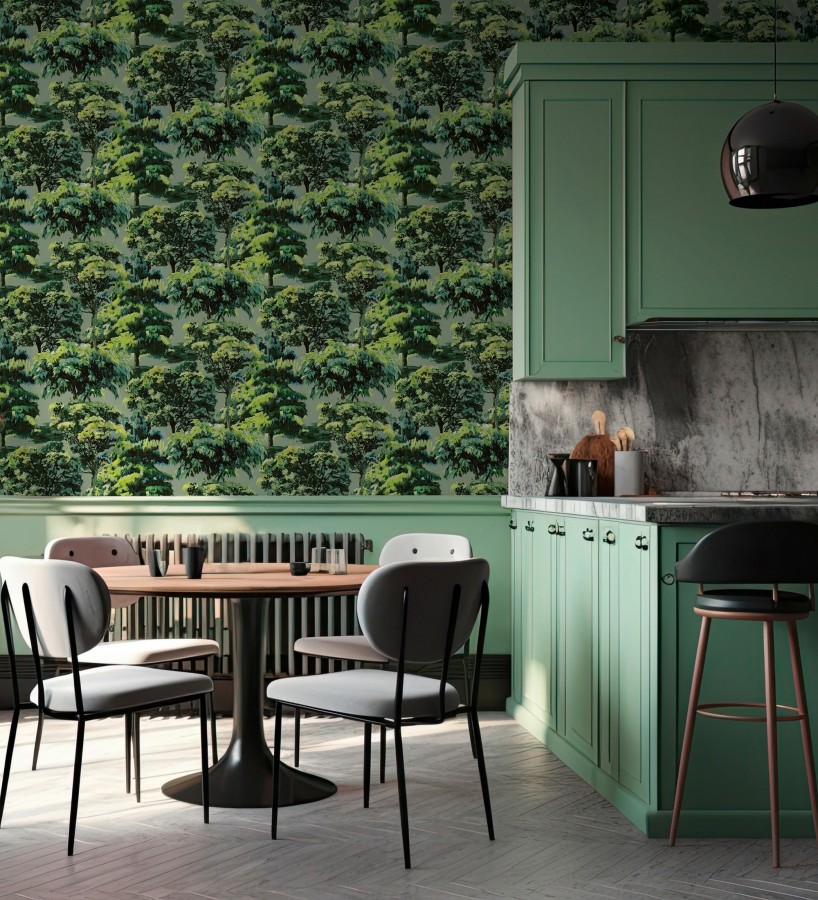 Papel pintado bosque óleo pincelada impresionista  Sherwood Deep 684999