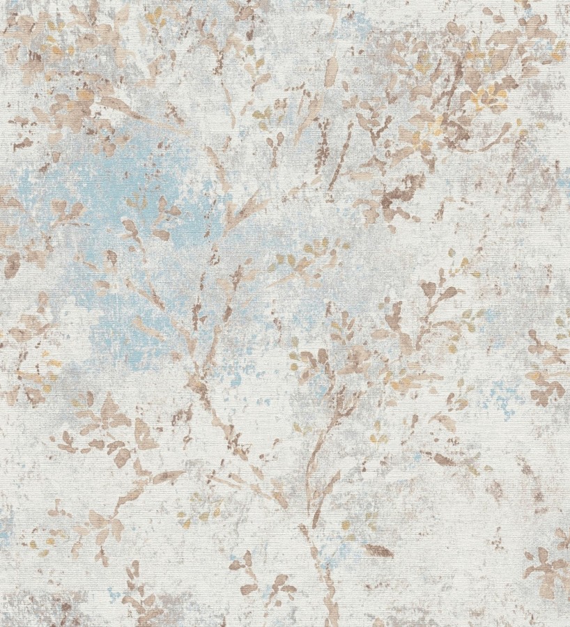 Papel pintado ramas de árboles zen fondo lienzo pátina desgastado  Siena Provence 685001