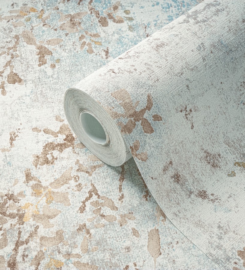 Papel pintado ramas de árboles zen fondo lienzo pátina desgastado  Siena Provence 685001