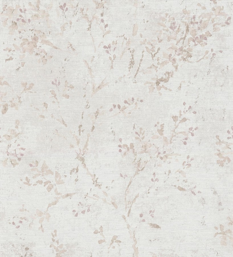 Papel pintado ramas de árboles zen fondo lienzo pátina desgastado  Siena Provence 685002