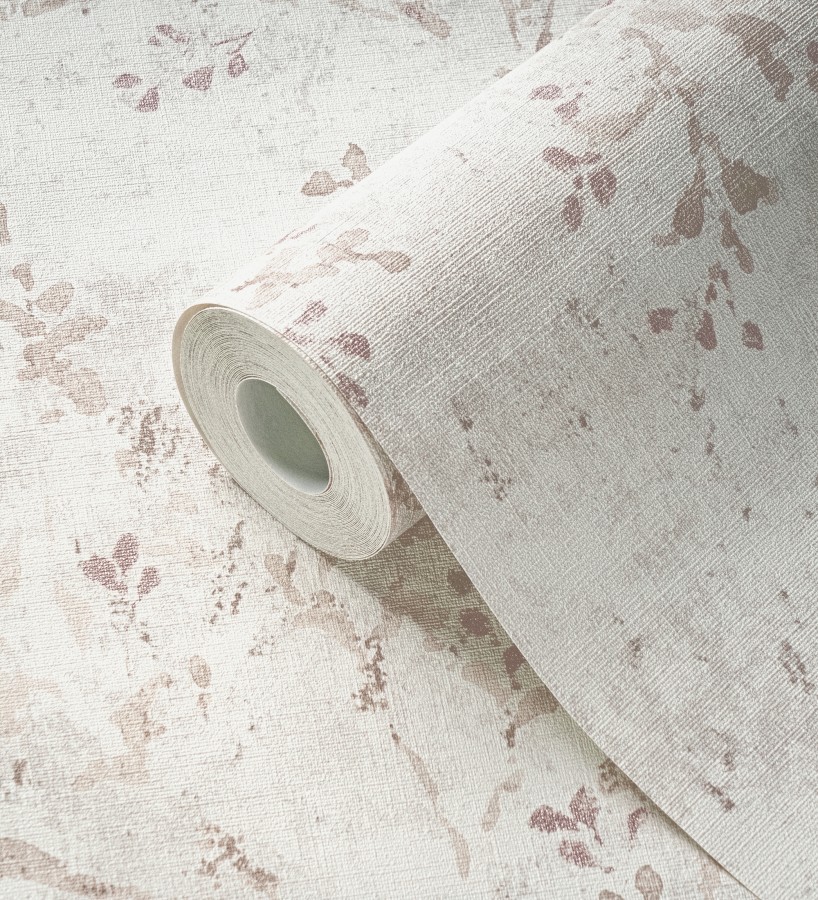 Papel pintado ramas de árboles zen fondo lienzo pátina desgastado  Siena Provence 685002