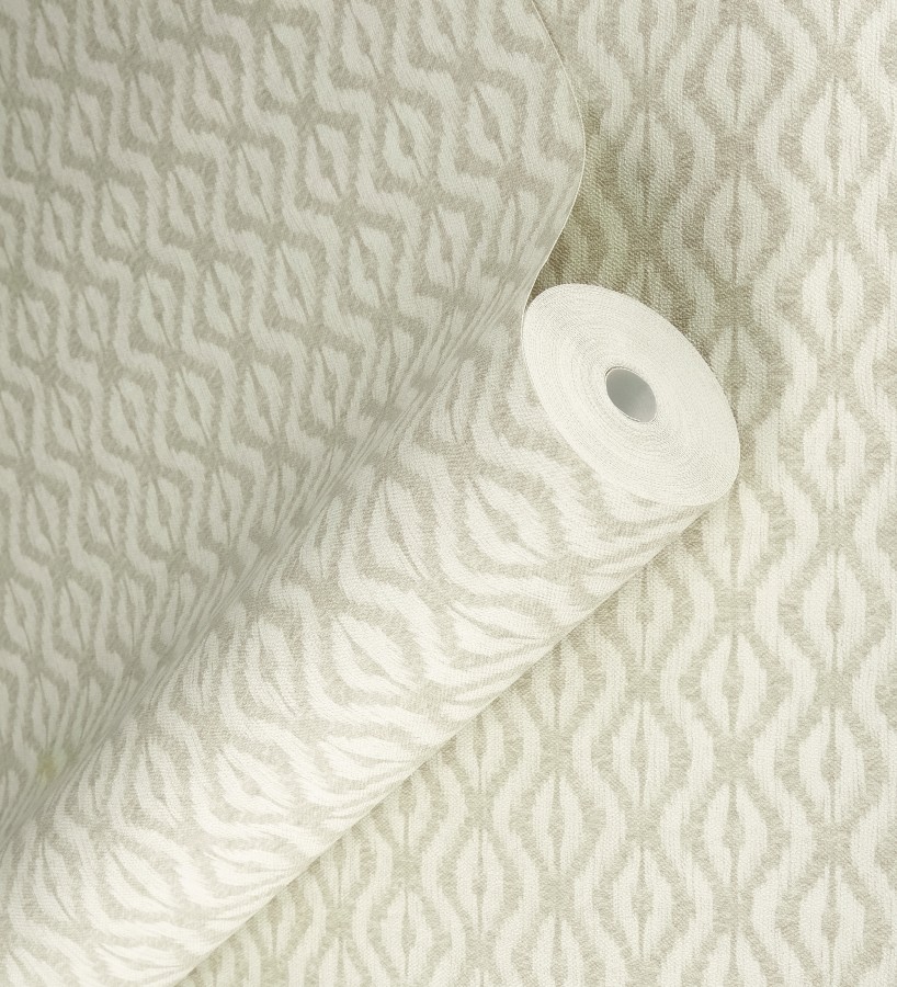 Papel pintado telar de mali lino beige textura ancestral  Agra Woven 685095