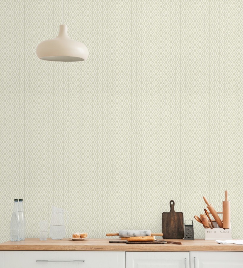 Papel pintado telar de mali lino beige textura ancestral  Agra Woven 685095