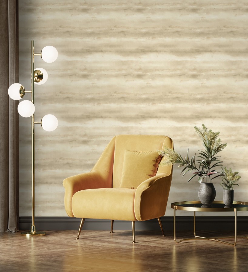 Papel pintado bruma tropical beige tostado textura lienzo  Brasilia Horizon 685120