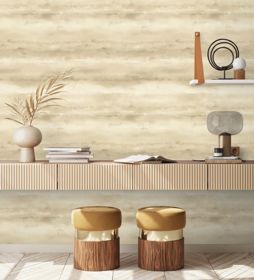 Papel pintado bruma tropical beige tostado textura lienzo  Brasilia Horizon 685120