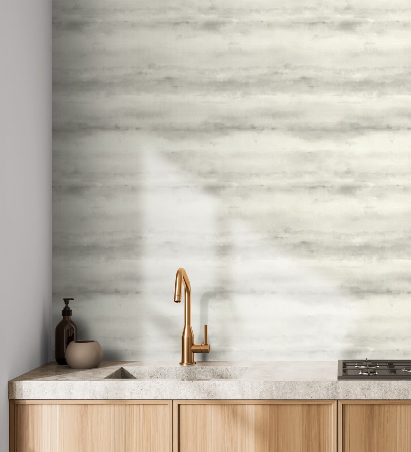 Papel pintado bruma tropical gris arena textura lienzo  Brasilia Horizon 685121