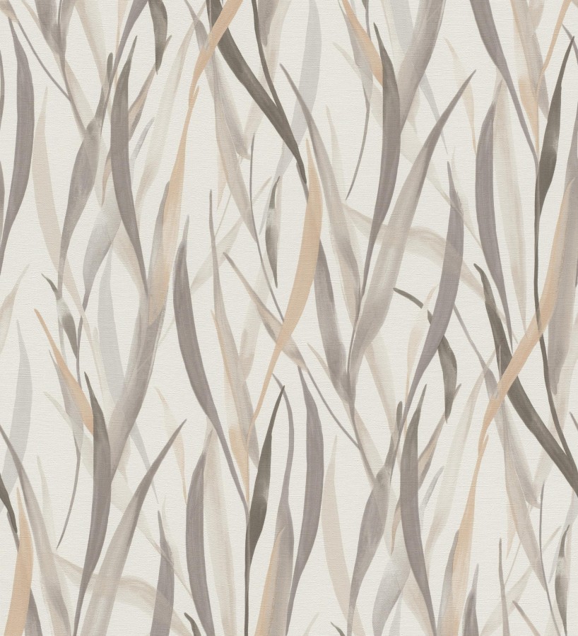 Papel pintado algas marinas acuarela beige y gris visón  Carolina Bay 685126