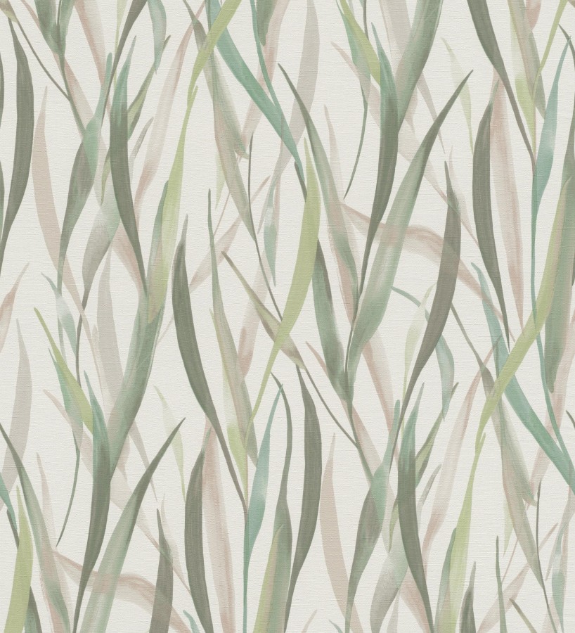 Papel pintado algas marinas acuarela tonos verdes  Carolina Bay 685127
