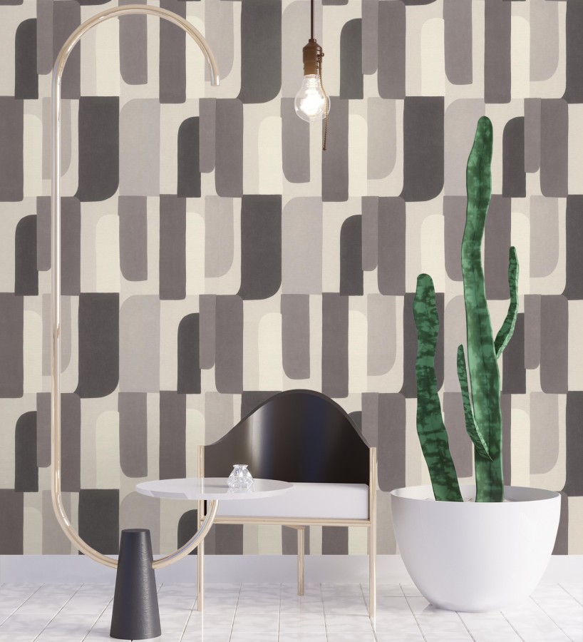 Papel pintado composición geométrica de vanguardia fondo texturizado  Century Balanced 685136