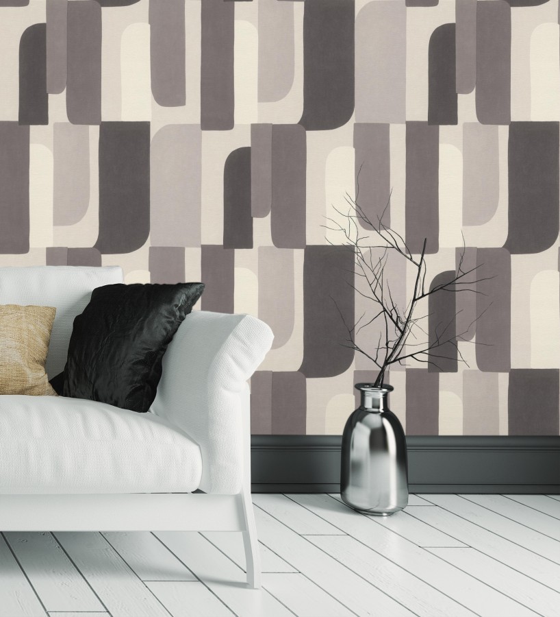 Papel pintado composición geométrica de vanguardia fondo texturizado  Century Balanced 685136
