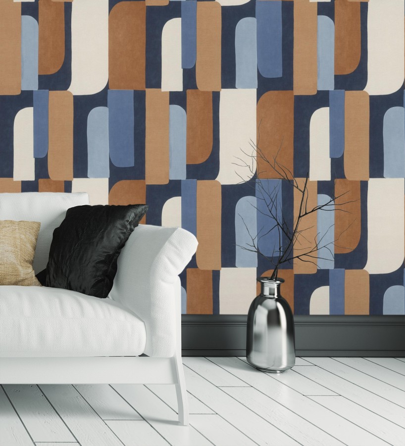 Papel pintado composición geométrica de vanguardia fondo texturizado  Century Balanced 685137