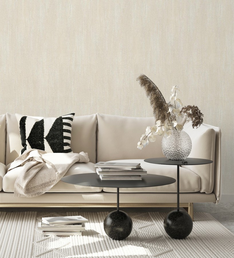 Papel pintado estuco cal efecto arenoso beige  Stucco Denim 685152