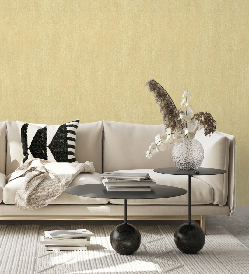 Papel pintado estuco cal efecto arenoso tonos mostaza  Stucco Denim 685153