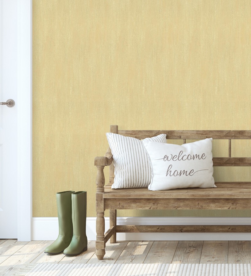 Papel pintado estuco cal efecto arenoso tonos mostaza  Stucco Denim 685153