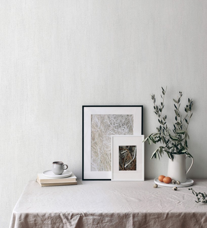 Papel pintado estuco cal efecto arenoso blanco  Stucco Denim 685154