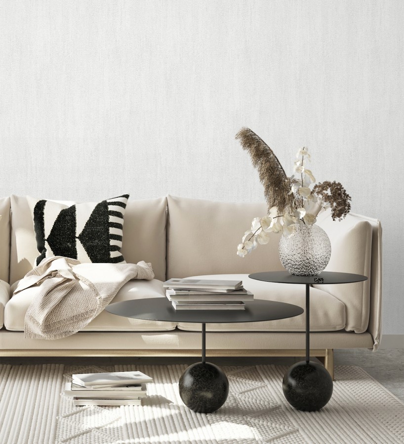 Papel pintado estuco cal efecto arenoso blanco  Stucco Denim 685154