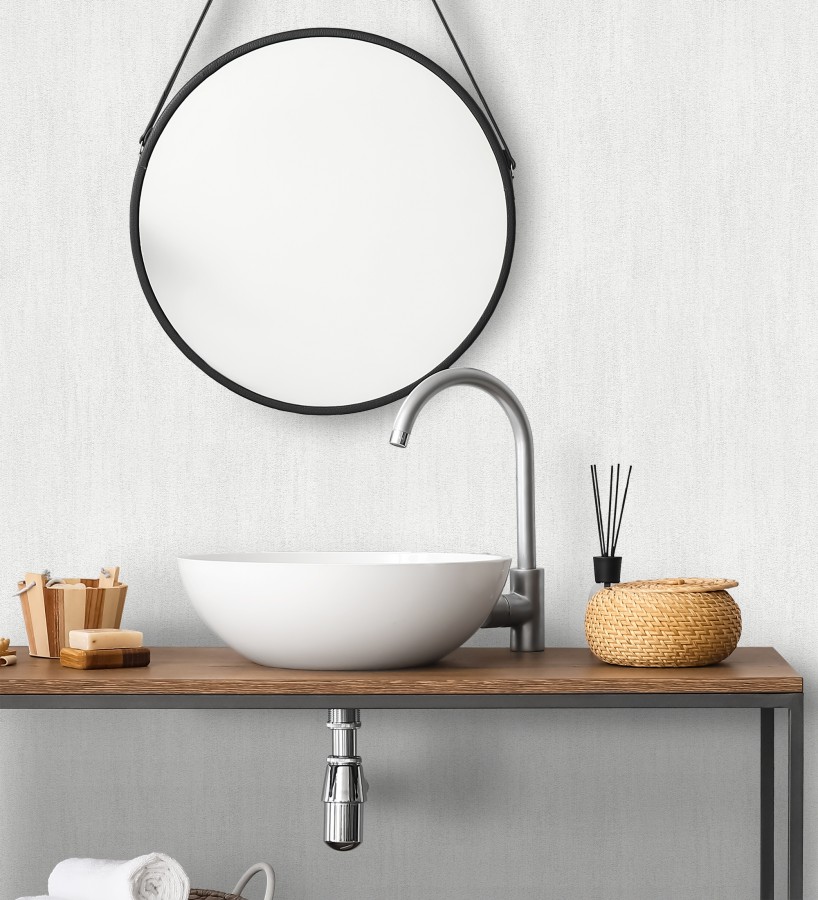 Papel pintado estuco cal efecto arenoso blanco  Stucco Denim 685154