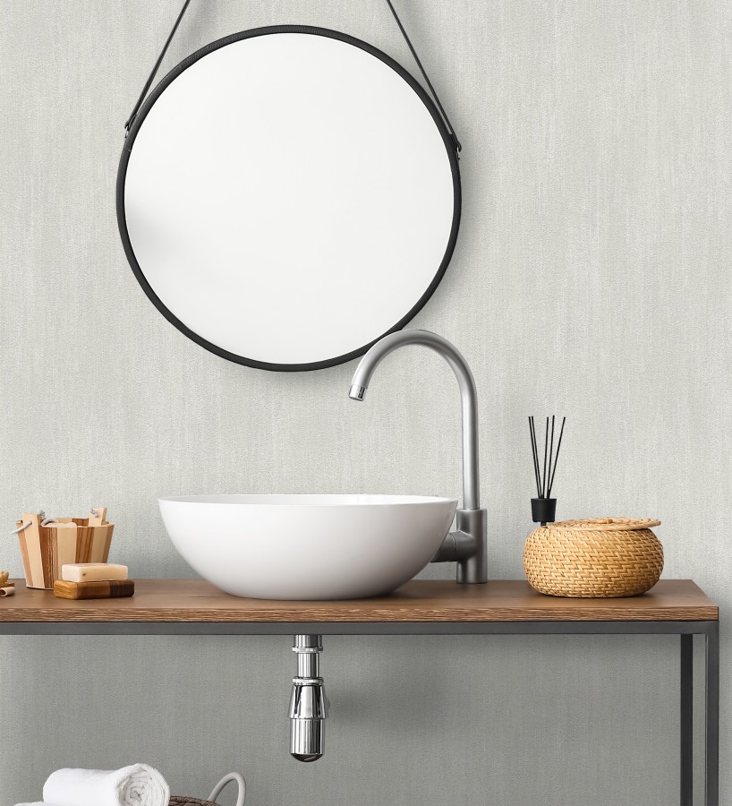 Papel pintado estuco cal efecto arenoso gris claro  Stucco Denim 685158