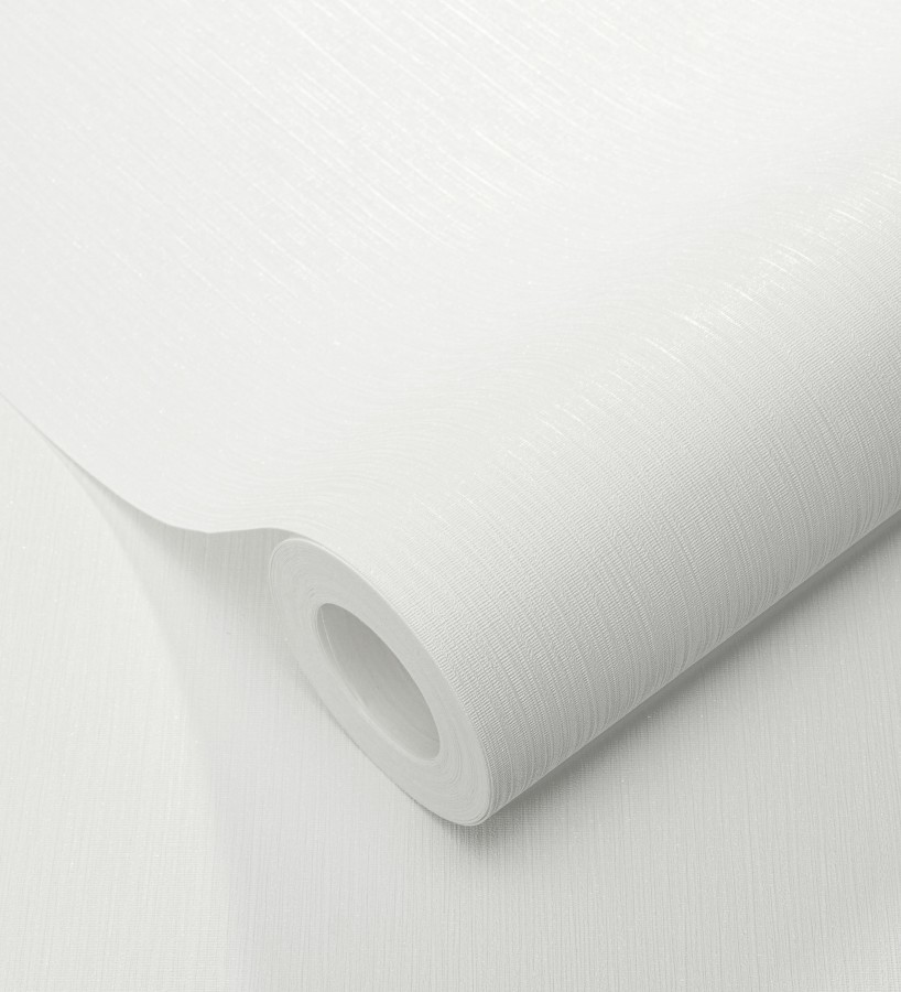 Papel pintado efecto metal blanco cepillado nácar en relieve  Essen Brushed 685163