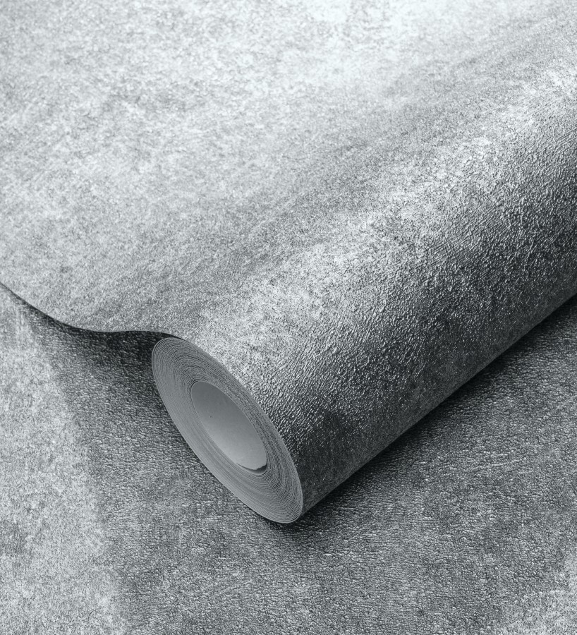 Papel pintado pizarra metalizada relieve diseño mineral  Etna Obsidian 685170