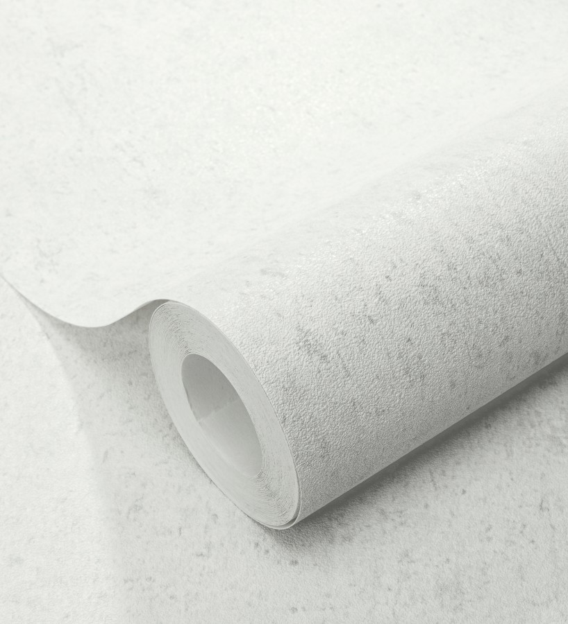 Papel pintado de pared con textura de arcilla natural en tonos grises y blancos  Aspen Mirage 685171