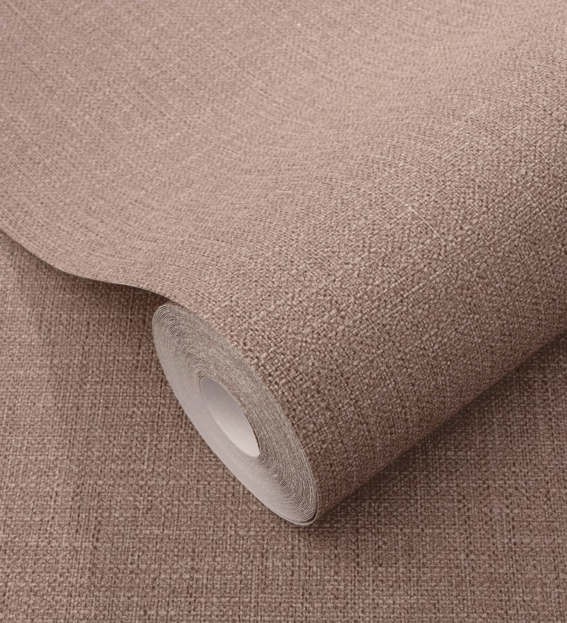 Papel pintado arpillera tono teja textil  Zanzibar Raffia 685186