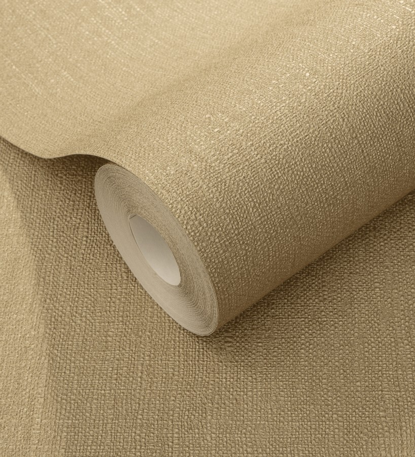 Papel pintado arpillera dorada textil  Zanzibar Raffia 685190