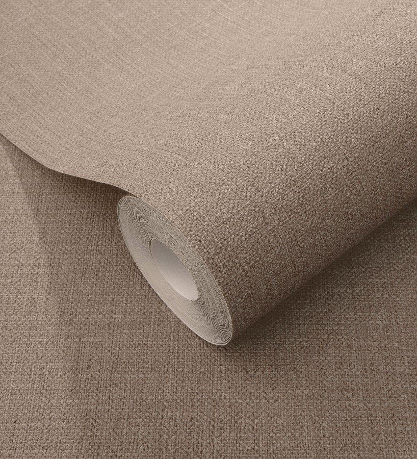 Papel pintado arpillera tono canela textil  Zanzibar Raffia 685192
