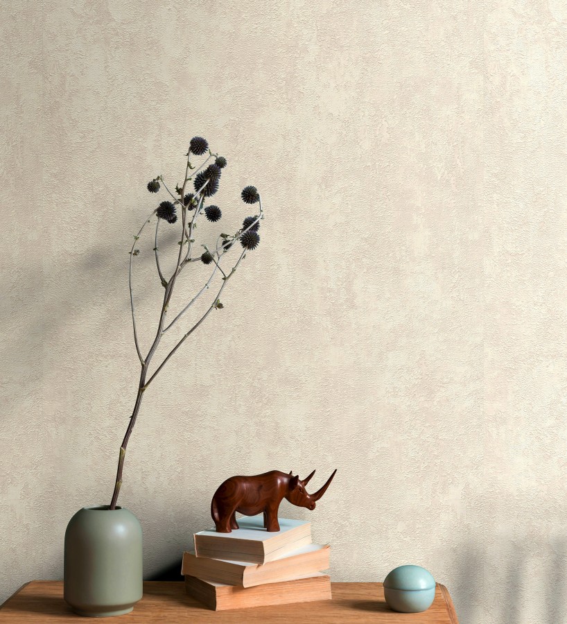 Papel pintado estuco tonos arena relieve mineral  Rodes Weathered 685196