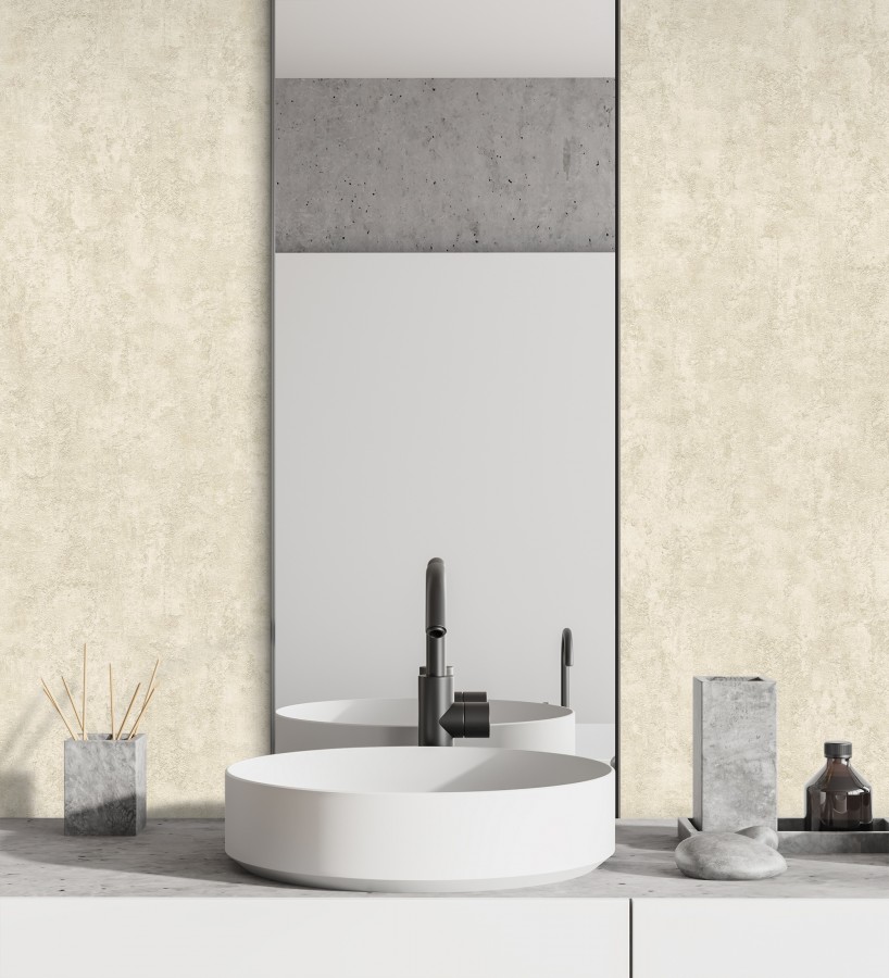 Papel pintado estuco tonos arena relieve mineral  Rodes Weathered 685196