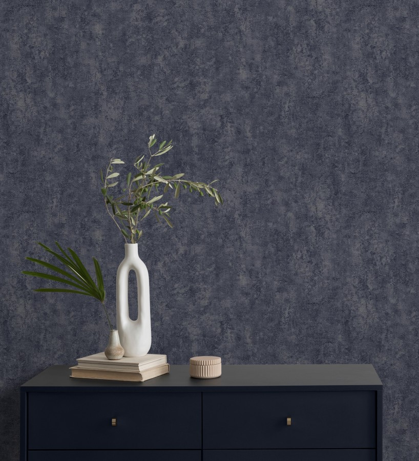 Papel pintado estuco antracita relieve mineral  Rodes Weathered 685197