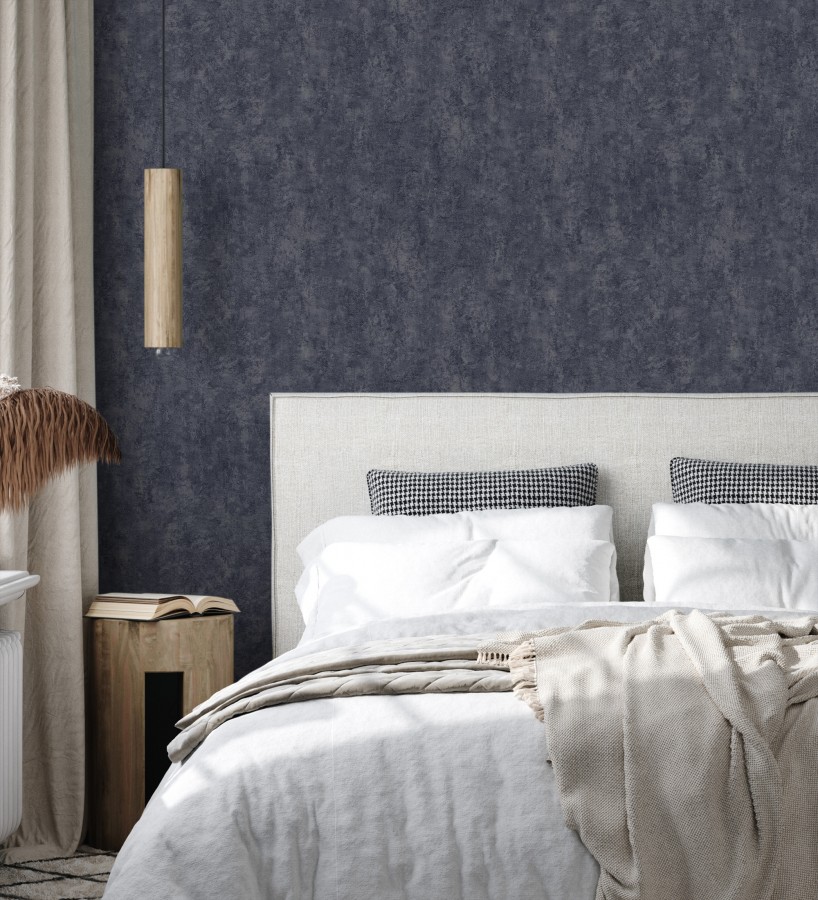 Papel pintado estuco antracita relieve mineral  Rodes Weathered 685197