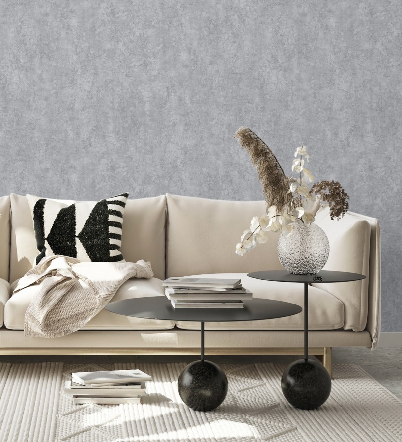 Papel pintado estuco gris plomo relieve mineral  Rodes Weathered 685198