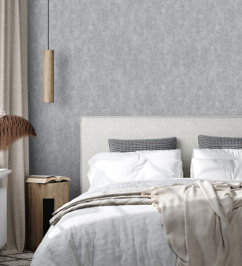 Papel pintado estuco gris plomo relieve mineral  Rodes Weathered 685198