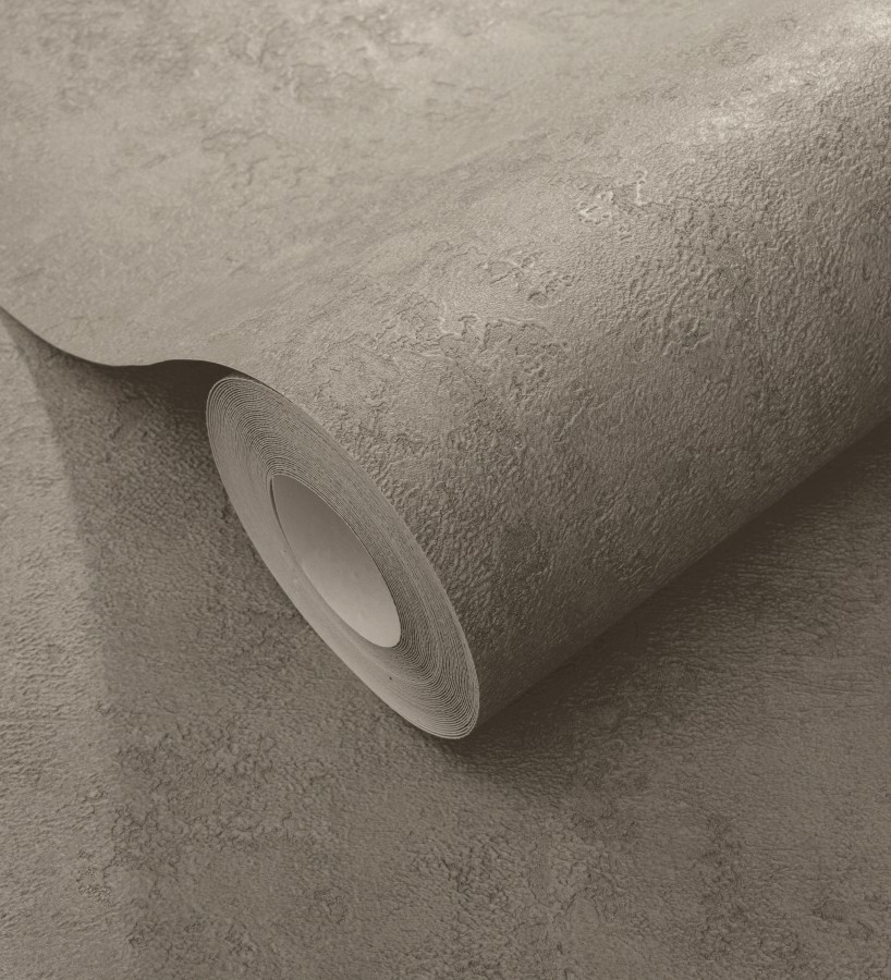 Papel pintado estuco gris arcilla relieve mineral  Rodes Weathered 685204