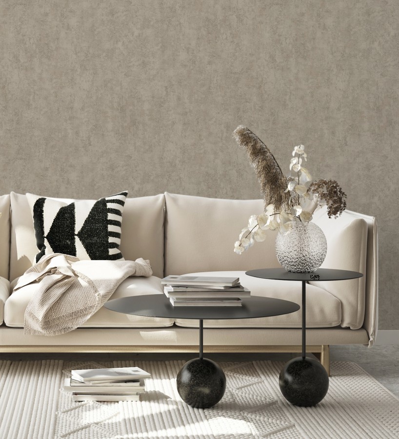 Papel pintado estuco gris arcilla relieve mineral  Rodes Weathered 685204