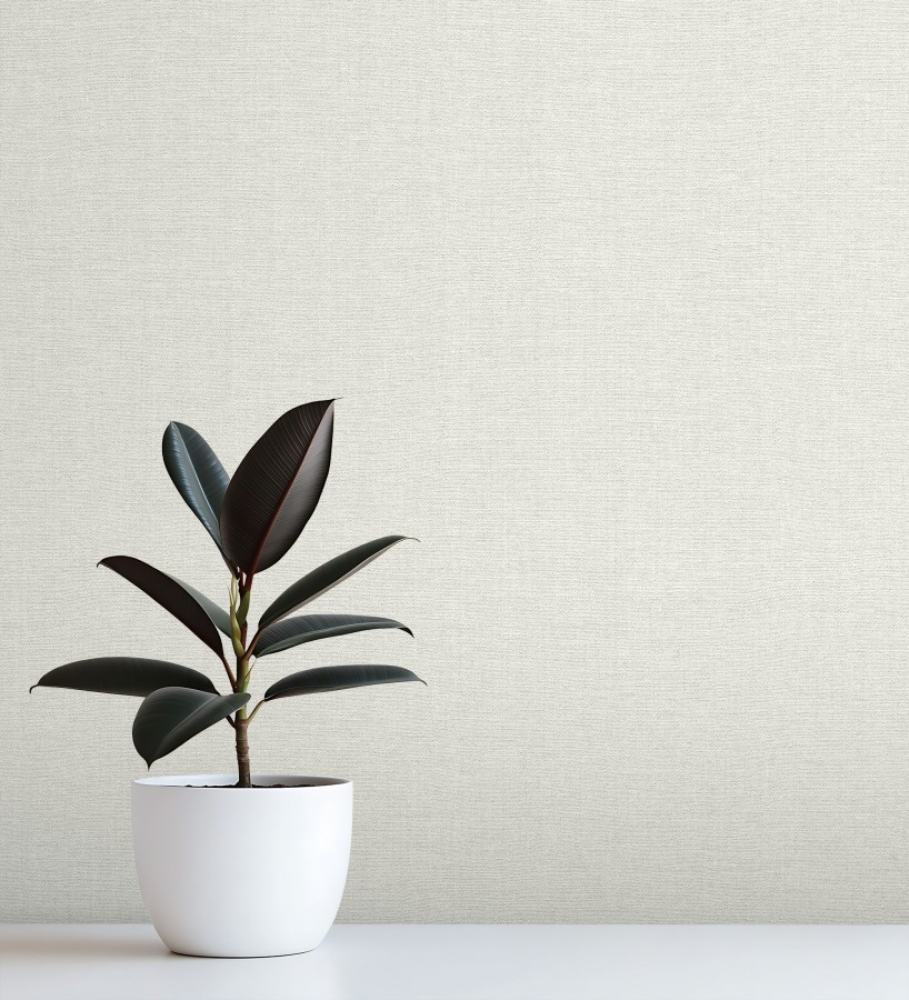 Papel pintado hilos de lino blanco roto  Andine Weave 685206