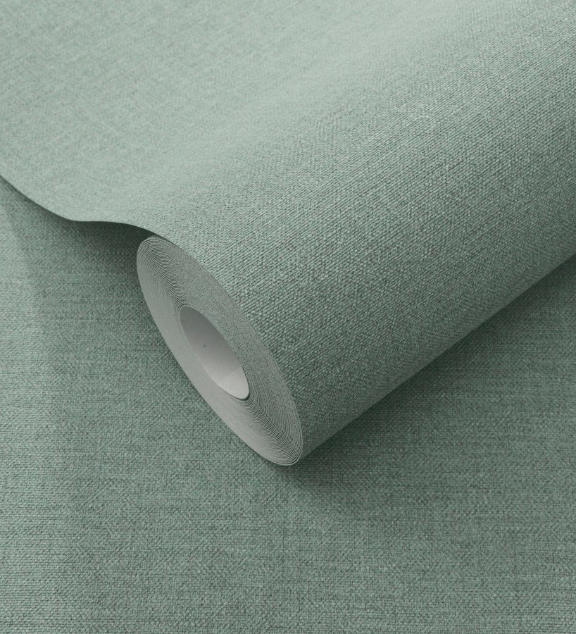 Papel pintado hilos de lino verde agua  Andine Weave 685215