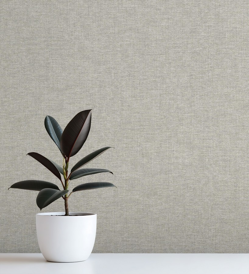 Papel pintado hilos de lino gris ceniza  Andine Weave 685217