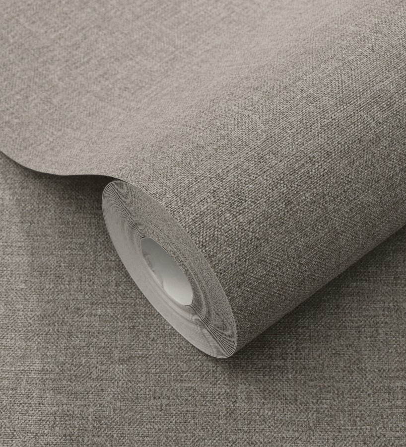 Papel pintado hilos de lino gris visón  Andine Weave 685218