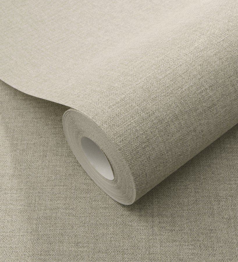 Papel pintado hilos de lino gris piedra  Andine Weave 685220