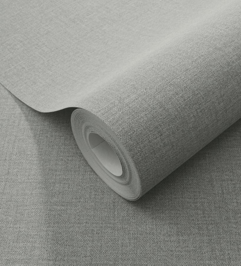 Papel pintado hilos de lino gris plomo  Andine Weave 685222