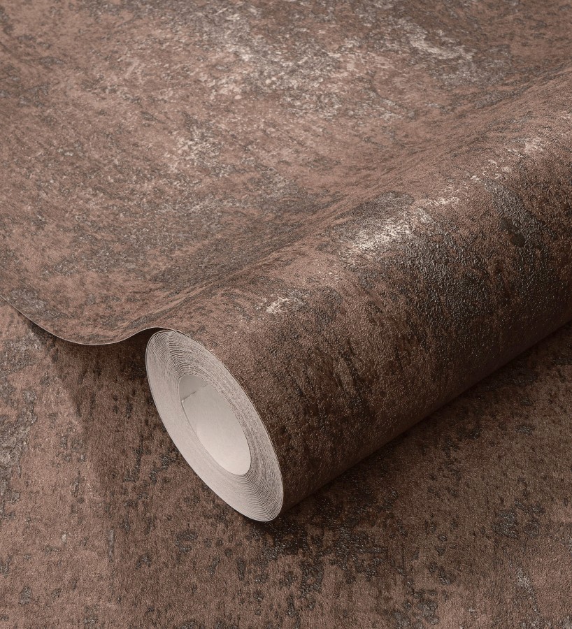Papel pintado mineral pátina metálica cobre  Calgary Steel 685227